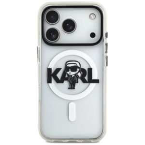 Karl Lagerfeld IML Karl Sketch Logo MagSafe dėklas Apple iPhone 17 Pro skaidrus - Image 3