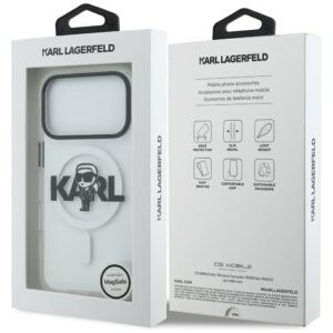 Karl Lagerfeld IML Karl Sketch Logo MagSafe dėklas Apple iPhone 17 Pro skaidrus - Image 8