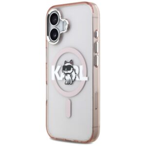 Karl Lagerfeld IML Choupette Sketch Logo MagSafe dėklas Apple iPhone 17 rožinės spalvos - Image 2