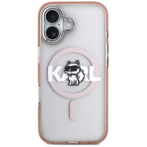 Karl Lagerfeld IML Choupette Sketch Logo MagSafe dėklas Apple iPhone 17 rožinės spalvos - Image 3