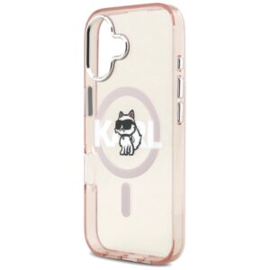 Karl Lagerfeld IML Choupette Sketch Logo MagSafe dėklas Apple iPhone 17 rožinės spalvos - Image 6