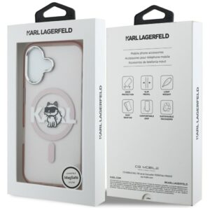 Karl Lagerfeld IML Choupette Sketch Logo MagSafe dėklas Apple iPhone 17 rožinės spalvos - Image 8