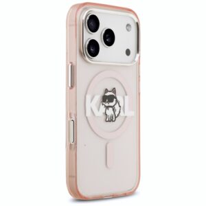 Karl Lagerfeld IML Choupette Sketch Logo MagSafe dėklas Apple iPhone 17 Pro rožinės spalvos - Image 4