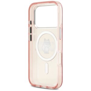 Karl Lagerfeld IML Choupette Sketch Logo MagSafe dėklas Apple iPhone 17 Pro rožinės spalvos - Image 7