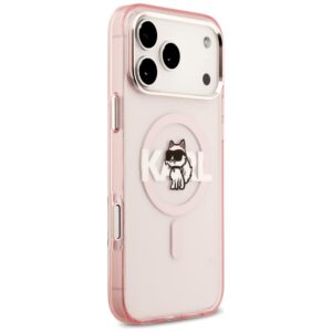 Karl Lagerfeld IML Choupette Sketch Logo MagSafe dėklas Apple iPhone 17 Pro Max rožinės spalvos - Image 4
