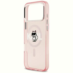 Karl Lagerfeld IML Choupette Sketch Logo MagSafe dėklas Apple iPhone 17 Pro Max rožinės spalvos - Image 6