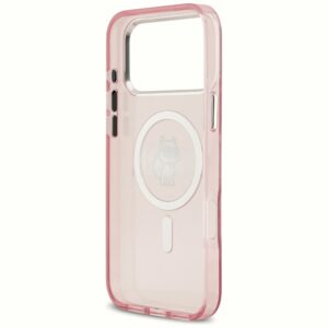 Karl Lagerfeld IML Choupette Sketch Logo MagSafe dėklas Apple iPhone 17 Pro Max rožinės spalvos - Image 7