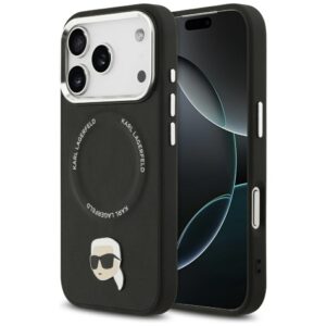 Karl Lagerfeld Karl Pin MagSafe dėklas Apple iPhone 17 Pro juodos spalvos - Image 1