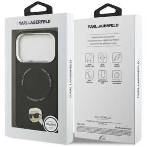 Karl Lagerfeld Karl Pin MagSafe dėklas Apple iPhone 17 Pro juodos spalvos - Image 8