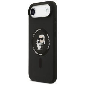 Karl Lagerfeld Silicone Karl&Choupette Ring MagSafe dėklas Apple iPhone Air juodos spalvos - Image 2