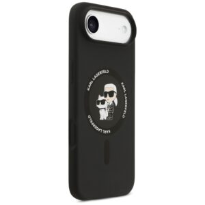 Karl Lagerfeld Silicone Karl&Choupette Ring MagSafe dėklas Apple iPhone Air juodos spalvos - Image 4