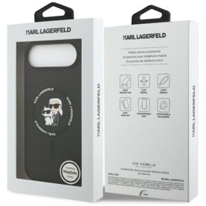 Karl Lagerfeld Silicone Karl&Choupette Ring MagSafe dėklas Apple iPhone Air juodos spalvos - Image 8