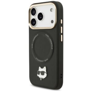 Karl Lagerfeld Big Strap Choupette Metal Logo MagSafe dėklas Apple iPhone 17 Pro Max juodos spalvos - Image 2