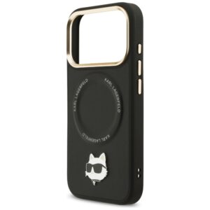 Karl Lagerfeld Big Strap Choupette Metal Logo MagSafe dėklas Apple iPhone 17 Pro Max juodos spalvos - Image 6