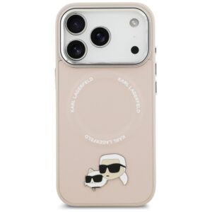 Karl Lagerfeld Karl & Choupette Pins MagSafe dėklas Apple iPhone 17 Pro rožinės spalvos - Image 3