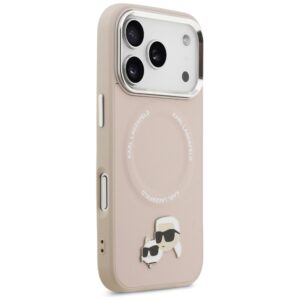 Karl Lagerfeld Karl & Choupette Pins MagSafe dėklas Apple iPhone 17 Pro rožinės spalvos - Image 4