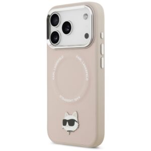 Karl Lagerfeld Choupette Pin MagSafe dėklas Apple iPhone 17 Pro Max rožinės spalvos - Image 2
