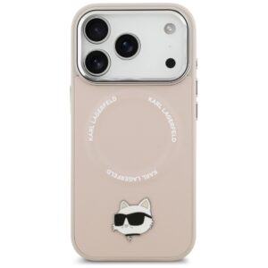 Karl Lagerfeld Choupette Pin MagSafe dėklas Apple iPhone 17 Pro Max rožinės spalvos - Image 3