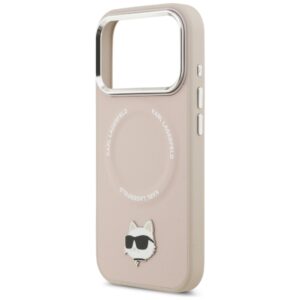 Karl Lagerfeld Choupette Pin MagSafe dėklas Apple iPhone 17 Pro Max rožinės spalvos - Image 6