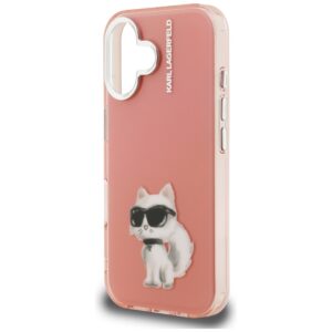 Dėklas Karl Lagerfeld IML Aquarelle Choupette & Logo Apple iPhone 16 rožinės spalvos - Image 6