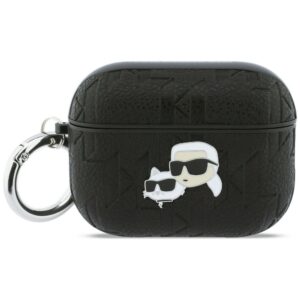 Dėklas Karl Lagerfeld Monogram Karl & Choupette Head skirtas AirPods Pro 3 juodos spalvos - Image 1