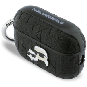 Dėklas Karl Lagerfeld Monogram Karl & Choupette Head skirtas AirPods Pro 3 juodos spalvos - Image 3