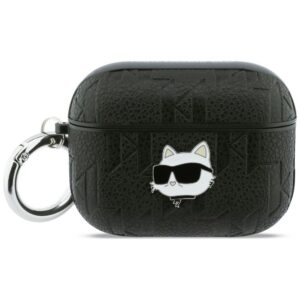 Dėklas Karl Lagerfeld Monogram Choupette Head skirtas AirPods Pro 3 juodos spalvos - Image 1