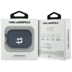 Dėklas Karl Lagerfeld Monogram Choupette Head skirtas AirPods Pro 3 juodos spalvos - Image 4