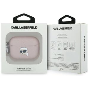 Dėklas Karl Lagerfeld Monogram Karl Head skirtas AirPods Pro 3 rožinės spalvos - Image 4