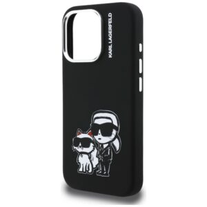 Dėklas Karl Lagerfeld Silicone Karl&Choupette Sketch MagSafe Apple iPhone 16 Pro Max juodos spalvos - Image 6