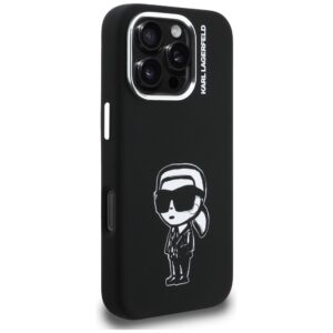 Dėklas Karl Lagerfeld Silicone Karl Sketch MagSafe Apple iPhone 16 Pro juodos spalvos - Image 4