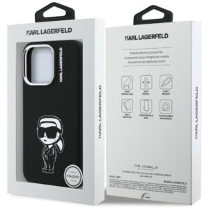 Dėklas Karl Lagerfeld Silicone Karl Sketch MagSafe Apple iPhone 16 Pro juodos spalvos - Image 8