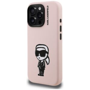 Dėklas Karl Lagerfeld Silicone Karl Sketch MagSafe Apple iPhone 16 Pro rožinės spalvos - Image 2