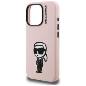 Dėklas Karl Lagerfeld Silicone Karl Sketch MagSafe Apple iPhone 16 Pro rožinės spalvos - Image 6