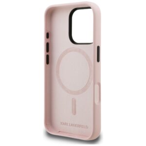 Dėklas Karl Lagerfeld Silicone Karl Sketch MagSafe Apple iPhone 16 Pro rožinės spalvos - Image 7
