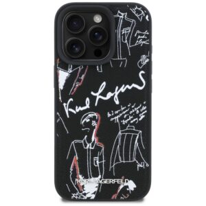 Dėklas Karl Lagerfeld Grained Pattern & Logo MagSafe Apple iPhone 16 Pro juodos spalvos - Image 3