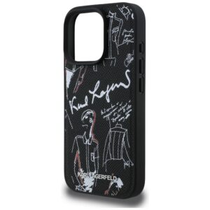 Dėklas Karl Lagerfeld Grained Pattern & Logo MagSafe Apple iPhone 16 Pro juodos spalvos - Image 6