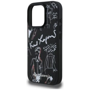 Dėklas Karl Lagerfeld Grained Pattern & Logo MagSafe Apple iPhone 16 Pro Max juodos spalvos - Image 6