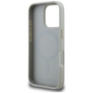 Dėklas Karl Lagerfeld Grained Pattern & Logo MagSafe Apple iPhone 16 Pro pilkos spalvos - Image 7