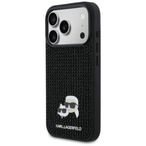 Dėklas Karl Lagerfeld Rhinestones Karl&Choupette Pin Apple iPhone 17 Pro juodos spalvos - Image 2