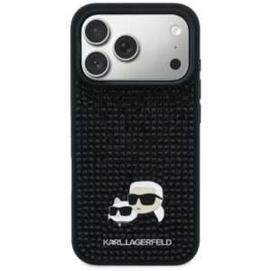 Dėklas Karl Lagerfeld Rhinestones Karl&Choupette Pin Apple iPhone 17 Pro juodos spalvos - Image 3