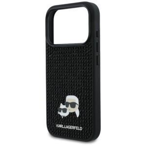 Dėklas Karl Lagerfeld Rhinestones Karl&Choupette Pin Apple iPhone 17 Pro juodos spalvos - Image 6