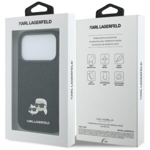 Dėklas Karl Lagerfeld Rhinestones Karl&Choupette Pin Apple iPhone 17 Pro juodos spalvos - Image 8