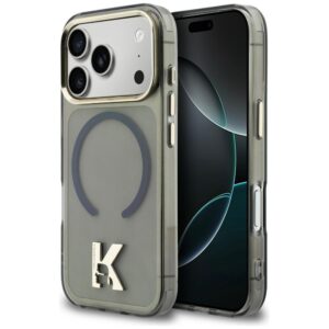 Dėklas Karl Lagerfeld IML K Head Logo MagSafe Apple iPhone 17 Pro juodos spalvos