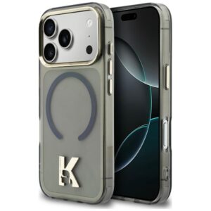 Dėklas Karl Lagerfeld IML K Head Logo MagSafe Apple iPhone 17 Pro Max juodos spalvos
