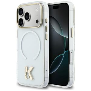 Dėklas Karl Lagerfeld IML K Head Logo MagSafe Apple iPhone 17 Pro skaidrus
