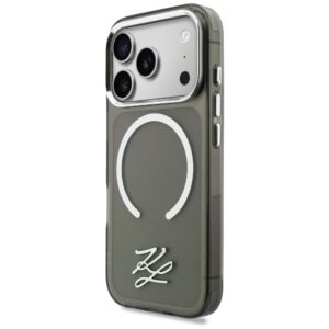 Dėklas Karl Lagerfeld IML KL Script Logo MagSafe Apple iPhone 17 Pro juodos spalvos - Image 2