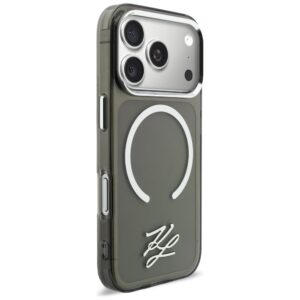 Dėklas Karl Lagerfeld IML KL Script Logo MagSafe Apple iPhone 17 Pro juodos spalvos - Image 4
