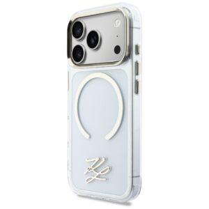 Dėklas Karl Lagerfeld IML KL Script Logo MagSafe Apple iPhone 17 Pro Max skaidrus - Image 2