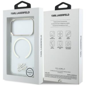Dėklas Karl Lagerfeld IML KL Script Logo MagSafe Apple iPhone 17 Pro Max skaidrus - Image 8